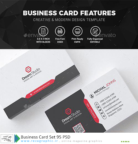 Business Card Set 95 PSD ( www.rezagraphic.ir )