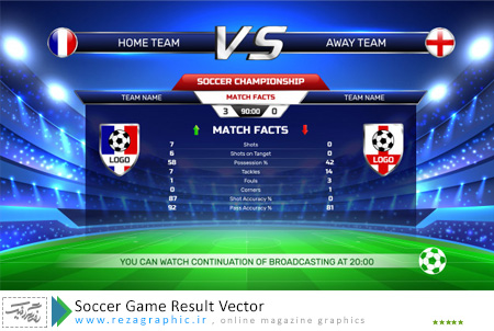 Soccer Game Result Vector ( www.rezagraphic.ir )