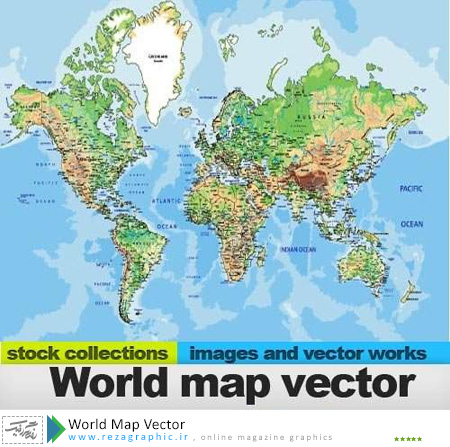 World Map Vector ( www.rezagraphic.ir )