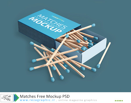 Matches Free Mockup PSD ( www.rezagraphic.ir )