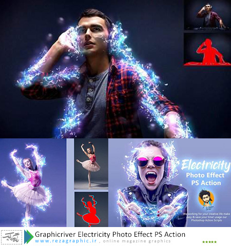 Graphicriver Electricity Photo Effect PS Action ( www.rezagraphic.ir )