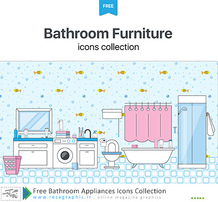 Free Bathroom Appliances Icons Collection ( www.rezagraphic.ir )