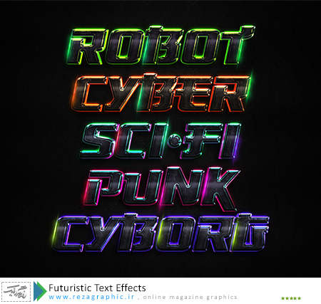 Futuristic Text Effects ( www.rezagraphic.ir )