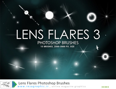 Lens Flares Photoshop Brushes ( www.rezagraphic.ir )