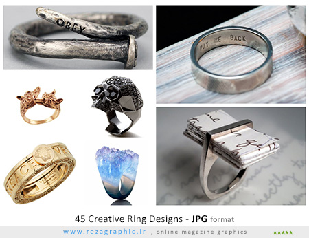 ۴۵ نمونه طراحی خلاقانه انگشتر و حلقه
