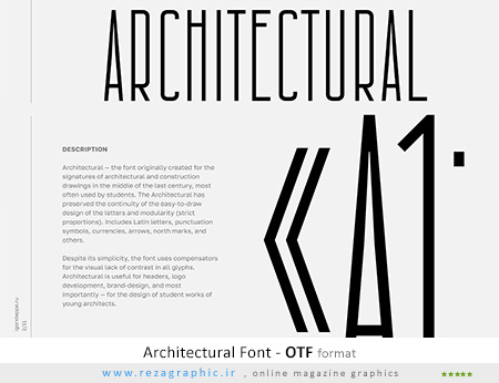 فونت انگلیسی معماری – Architectural Font