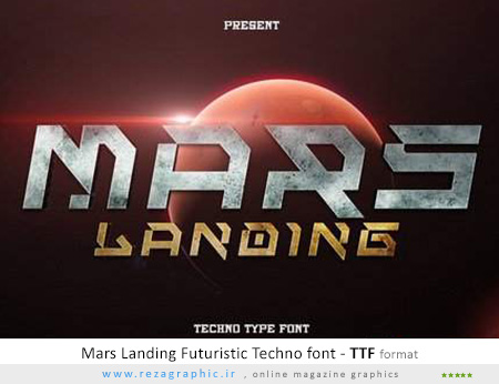 فونت انگلیسی مریخ – Mars Landing Futuristic Techno font