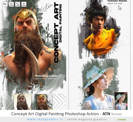 اکشن فتوشاپ نقاشی دیجیتالی کانسپت آرت گرافیک ریور – Concept Art Digital Painting Photoshop Action