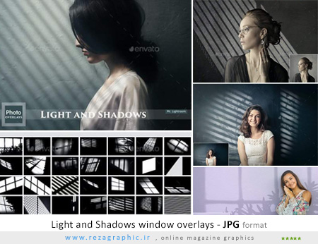 مجموعه تصاویر پوششی نور و سایه پنجره – Light and Shadows window overlays