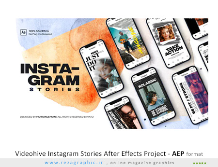 پروژه آماده افترافکت استوری اینستاگرام – Videohive Instagram Stories After Effects Project