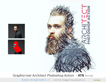 اکشن فتوشاپ افکت معمار گرافیک ریور – Graphicriver Architect Photoshop Action