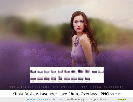 مجموعه تصاویر پوششی اسطوخودوس عشق – Kimla Designs Lavender Love Photo Overlays