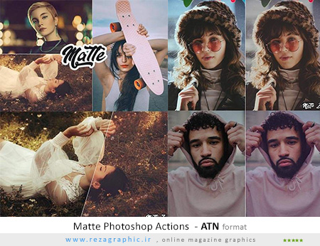 اکشن فتوشاپ افکت مات – Matte Photoshop Actions