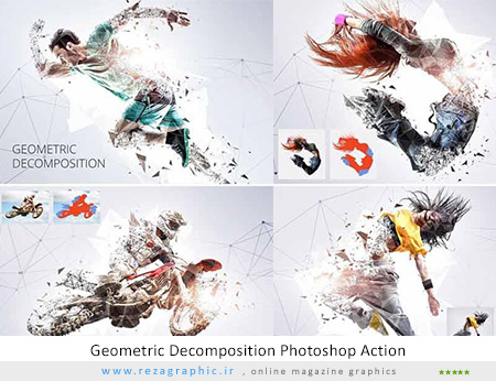 اکشن فتوشاپ تجزیه هندسی گرافیک ریور – Geometric Decomposition Photoshop Action