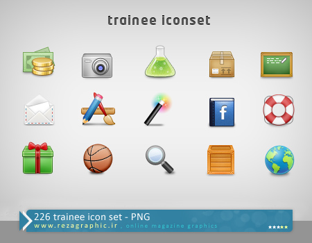 ۲۲۶ آیکون وب – Trainee icons | رضاگرافیک