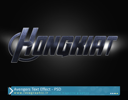 طرح لایه باز افکت متن – Avengers Text Effect | رضاگرافیک