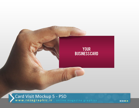 طرح لایه باز پیش نمایش کارت ویزیت – Card Visit Mockup 5 | رضاگرافیک