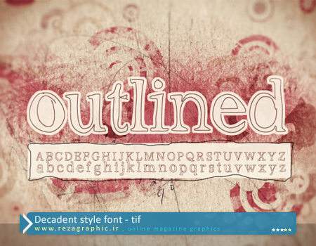 فونت انگلیسی – Decadent style font | رضاگرافیک
