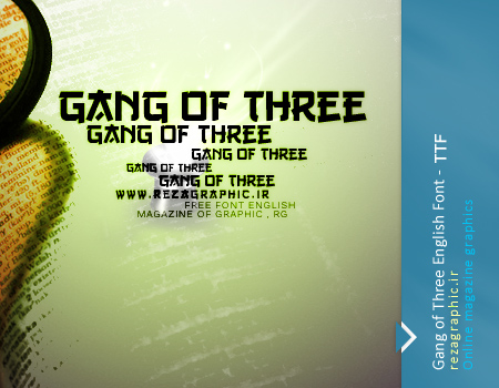 فونت انگلیسی – Gang of Three Font | رضاگرافیک