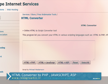 تبدیل کد HTML به Javascript , PHP و ASP تنها با یک کلیک !
