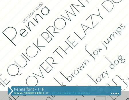 فونت انگلیسی – Penna font | رضاگرافیک
