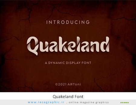 فونت جدید انگلیسی – Quakeland Font