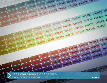 کد رنگ های نمونه تحت وب | رضاگرافیک