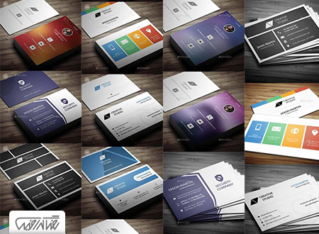 ۶ طرح لایه باز کارت ویزیت کسب و کار خلاقانه – Graphicriver Bundle Creative Business Cards