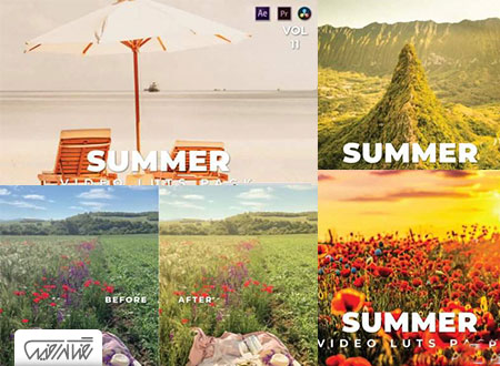 مجموعه پریست آماده ویدیو تابستان برای پریمیر و افترافکت – Summer Pack Video LUTs