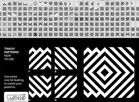 فونت پترن و الگوهای خطی – Tinkuy Patterns Font Family