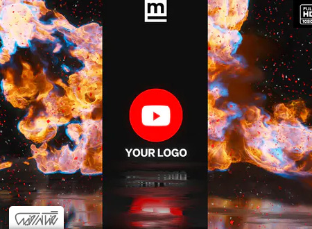 پروژه آماده افترافکت نمایش لوگو گلیچ آتشی معکوس – Fire Glitch Reverse Logo