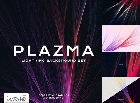 مجموعه بکگراند پرتو پلاسما – Plasma Lightning Background Set