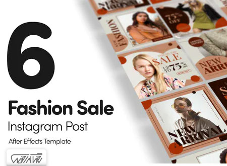 ۶ پروژه آماده افترافکت پست اینستاگرام فروش محصولات مد و فشن – Fashion Sale Instagram Post