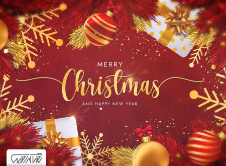 پروژه افترافکت لوگوموشن کریسمس – Merry Christmas Text Logo Reveal