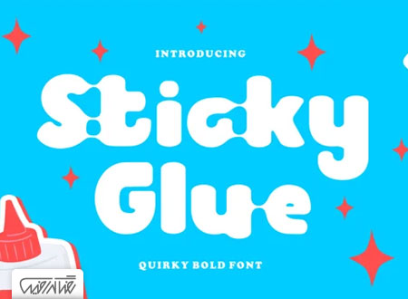 فونت انگلیسی چسب چسبنده – Sticky Glue Font