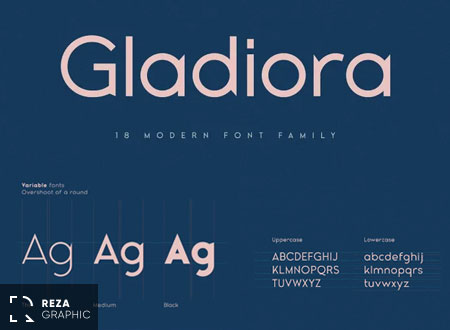 فونت انگلیسی گلادیورا – Gladiora Sans Serif Font