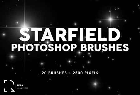 ۲۰ براش فتوشاپ ستاره نورانی و استارفیلد – ۲۰ Starfield Photoshop Stamp Brushes