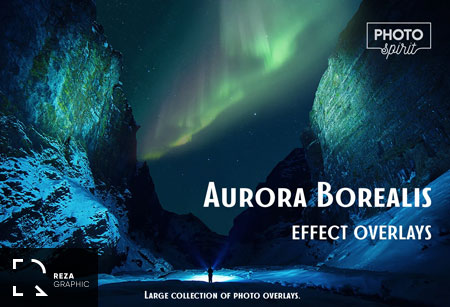 مجموعه تصاویر پوششی جلوه شفق قطبی -Aurora Borealis Effect Overlay